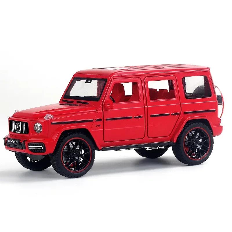 1:22 Mercedes Benz AMG G63 Off-road Car Simulation Diecast Metal Alloy Model Car Sound Light Pull Back Collection Kids Toy Gifts