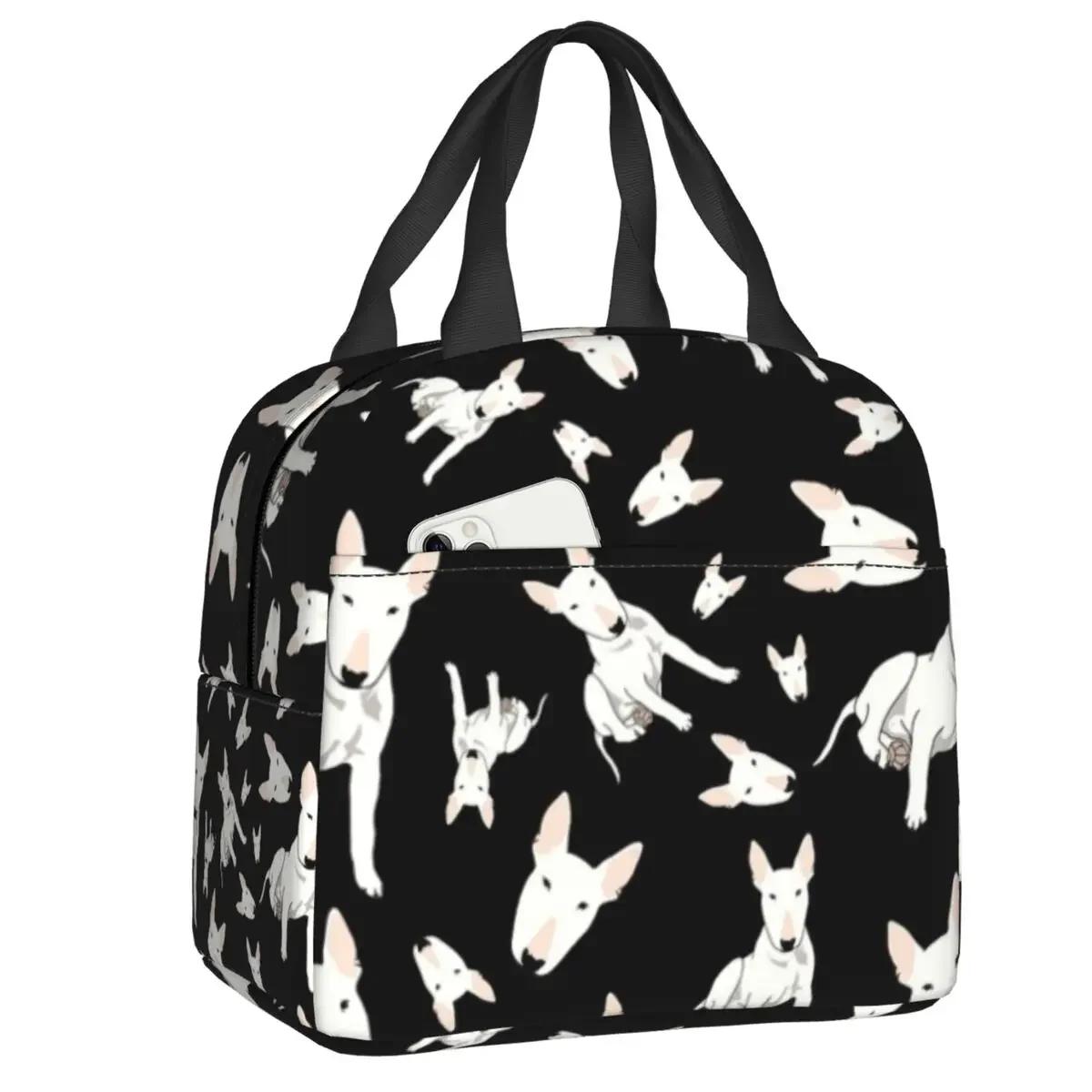 

Английский бультерьер термоизолированные сумки для обеда для женщин, животных, щенков, многоразовый контейнер для обеда, многофункциональная коробка для еды 22x20x13CM серебряный