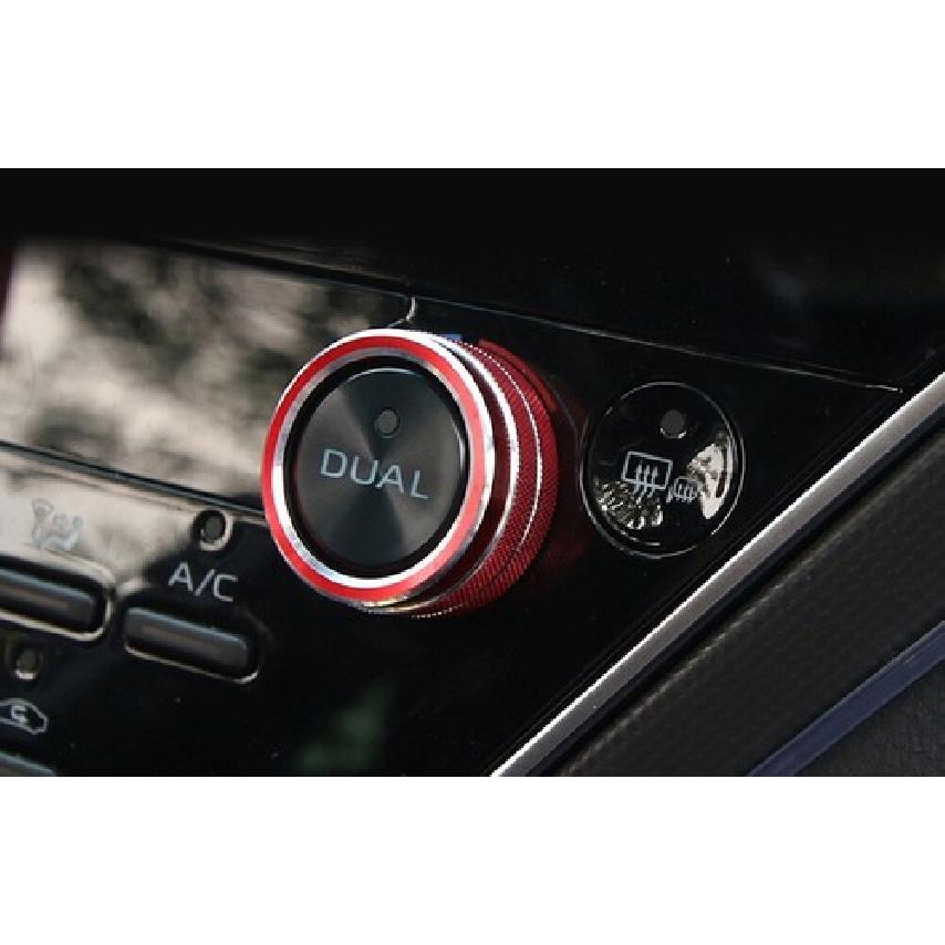 5pcs Red AC Climate Control, Volume, Switch Knob Rings For 2018-20 Toyota Camry