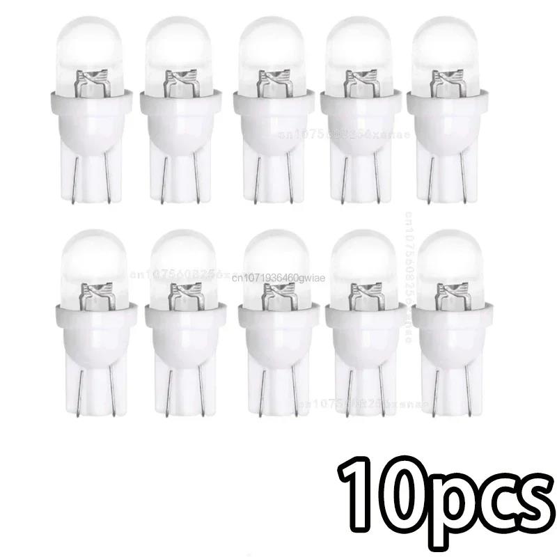 10-30pcs Car T10 Led Bulbs LED Light Cold White Silica Auto Interior Dome Reading Wedge Side Door Trunk Lamp License Plate Lamp Bulbs 7