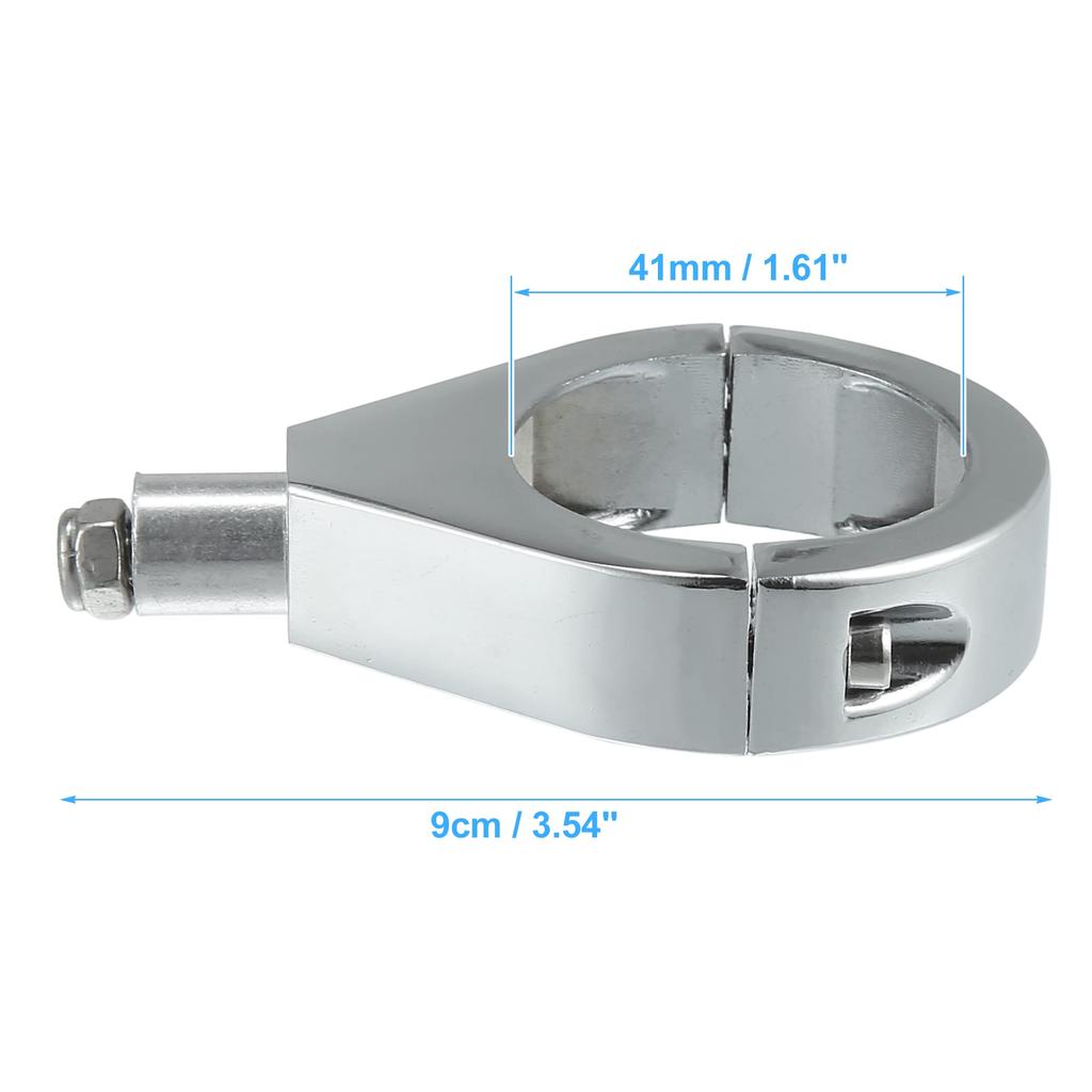 ACROPIX Motorrad Blinker Gabelklemme Kit Universal 41mm Chrom 2 Stück