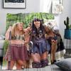 1PC Xena Warrior Print Flannel Blanket, High quality Comfortable for All Seasons, Home Decor, Warmth and Comfort, Perfect for Christmas Gifts252