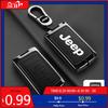 Porta-copos Metal Couro Capa Carro Chaveiro Para Jeep Grand Cherokee Wagoneer Obsidian II 2021 2022 2023 Chaveiro A