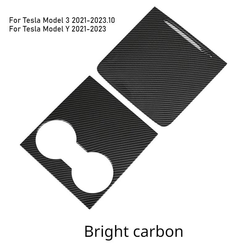 Pro Tesla Model 3 Y Záplata na středovou konzoli s tlačnou rukojetí Panel středové konzole ABS Kryt Pasuje k Originálnímu Autu Ochranný Dekor