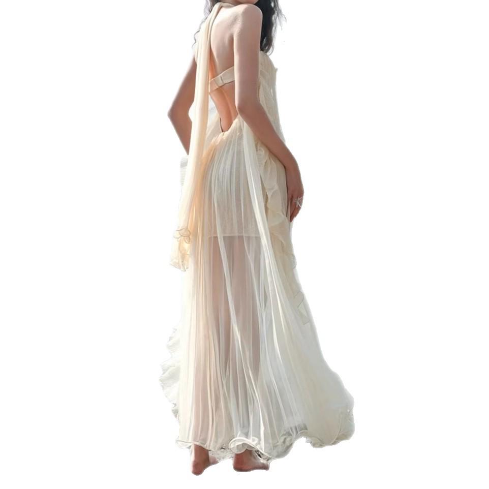 Frühling/Sommer Netz-Trägerkleid trägerlos rückenfrei