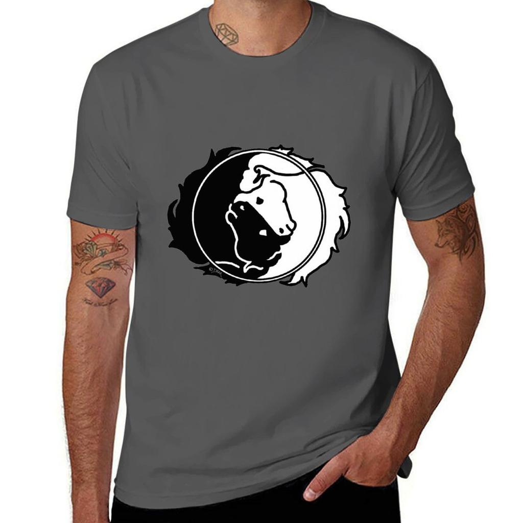 Finding Balance Horse Yin Yang in Black White TShirt Plus Size Lightweight Tee Shirt TShirt