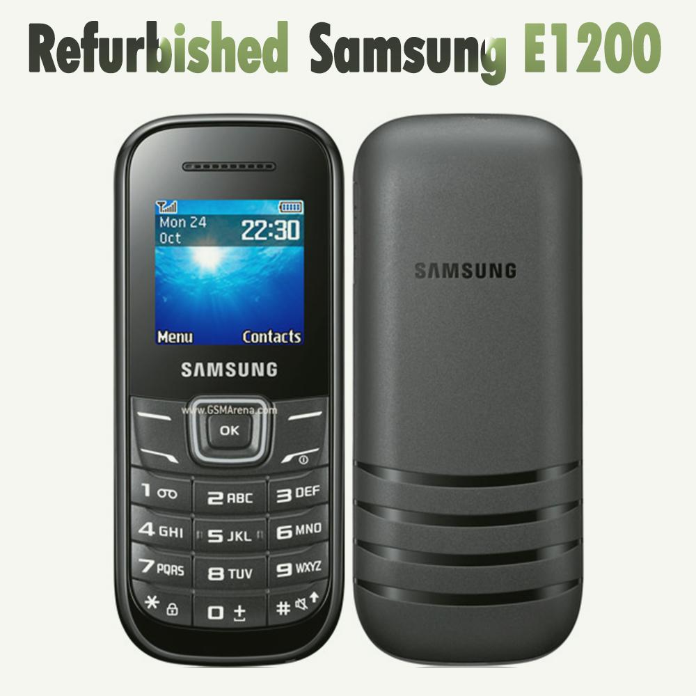 

95% новый Восстановленный Мобильный телефон Samsung E1200 Pusha simple set белый