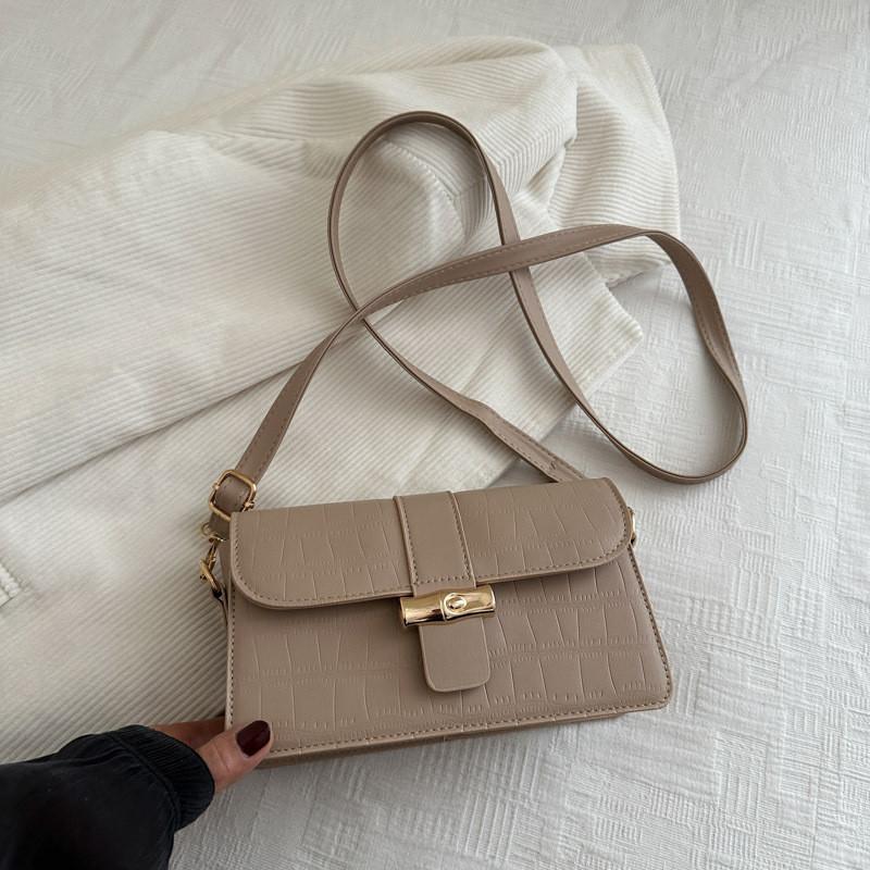 Simple Pu Square Shoulder Bag With Phone Pocket For Casual Wear