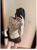 Women's Spicy Girl Style Stand-Collar Slimming Slim-Fit Long-Sleeve T-Shirt, Autumn/Winter, Stylish Waist-Cinching Base Layer