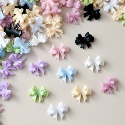 20/50Pcs Mixed Resin Double Layer Bowknot Nail Art Charms 3D Colorful Bow Nail Art Decorations Diy Manicure Parts Salon Supply