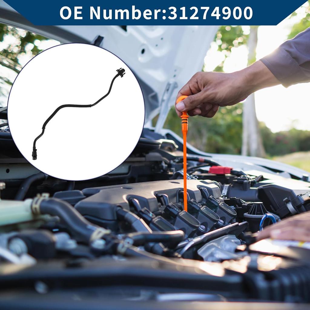 No.31274900 Radiator Hose for VOLVO XC70 Mk2 2007-2016 Engine Coolant Water Pipe Good Sealing Plastic 1 Pc Black