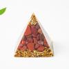 Figurka pyramidy z křišťálové pryskyřice s přírodními krystaly ve tvaru kapky vody pro darování a domácí dekoraci