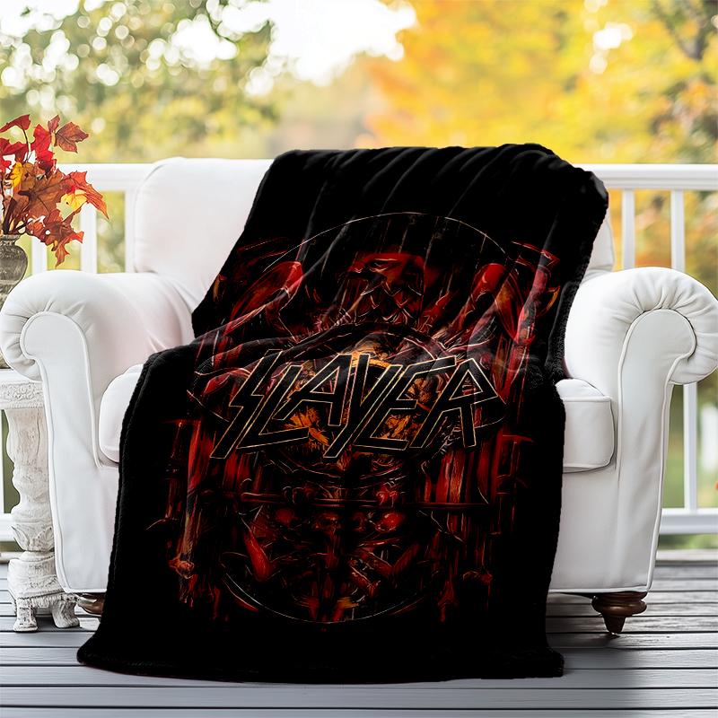 Slayer Blood Dripping Flannel Blanket Soft All-Season Throw, Design for Camping, Car Travel, Hiking Sofa, Bed, Office Perfect Gift for Parties