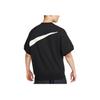 Nike Sportswear Swoosh Big Logo Print Casual Crew Neck Short Sleeve T-Shirt Men Tops Black FB7872-010