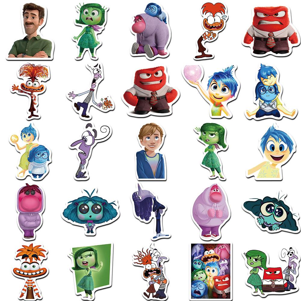 10/30/50pcs  Inside Out Cartoon Stickers Funny Anime Decals DIY Stationery Notebook Phone Cute Graffiti Sticker Decoration