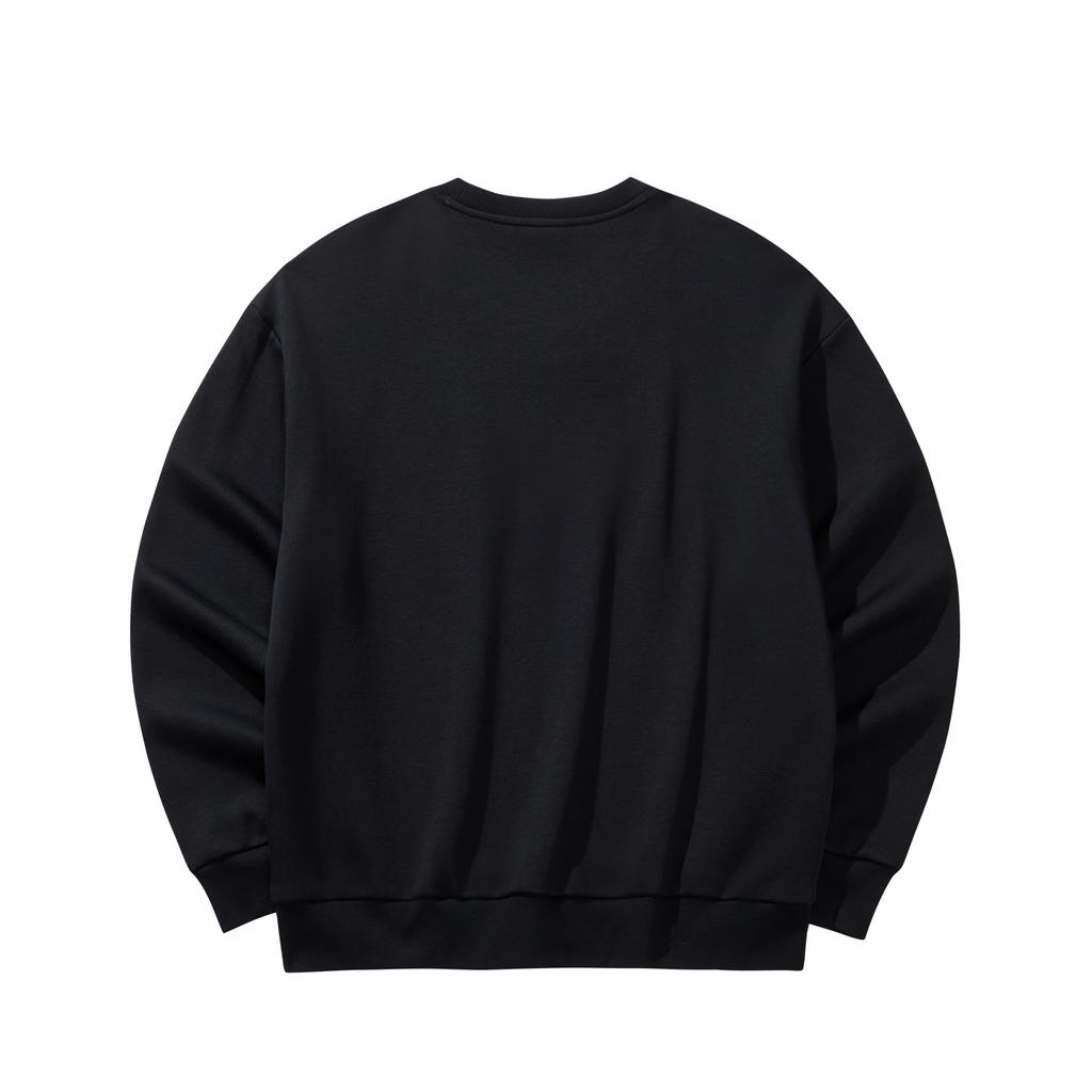 Anta Lifestyle Series Pullover Sweatshirt 2026 Spring Women Sweatshirt Basic-Black 962618704-2