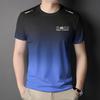 Fashionable men's T-shirt 3D printed gradient T-shirt men's casual shirt short sleeved breathable oversized T-shirt men's clothing men's T-shirt