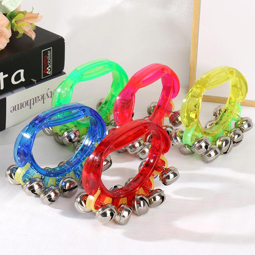 Akindou Hand Bells, Ring Bells, 5 Colorful Colors, Set of 10, Perfect for Karaoke, Nursing Homes, and More