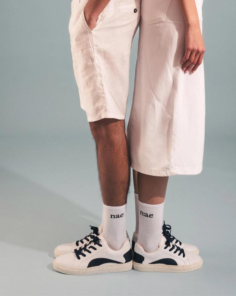 NAE Scarpe Vegane Berlino - Sneakers Scarpe Bianco-Blu ORIGINALI dal Portogallo