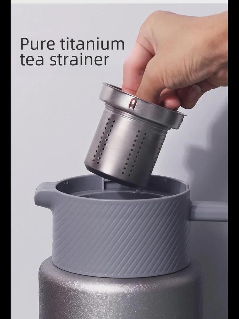 High-Grade Titanium Insulated Teapot, 1500ml, Stylish Design for Old White Tea Brewing