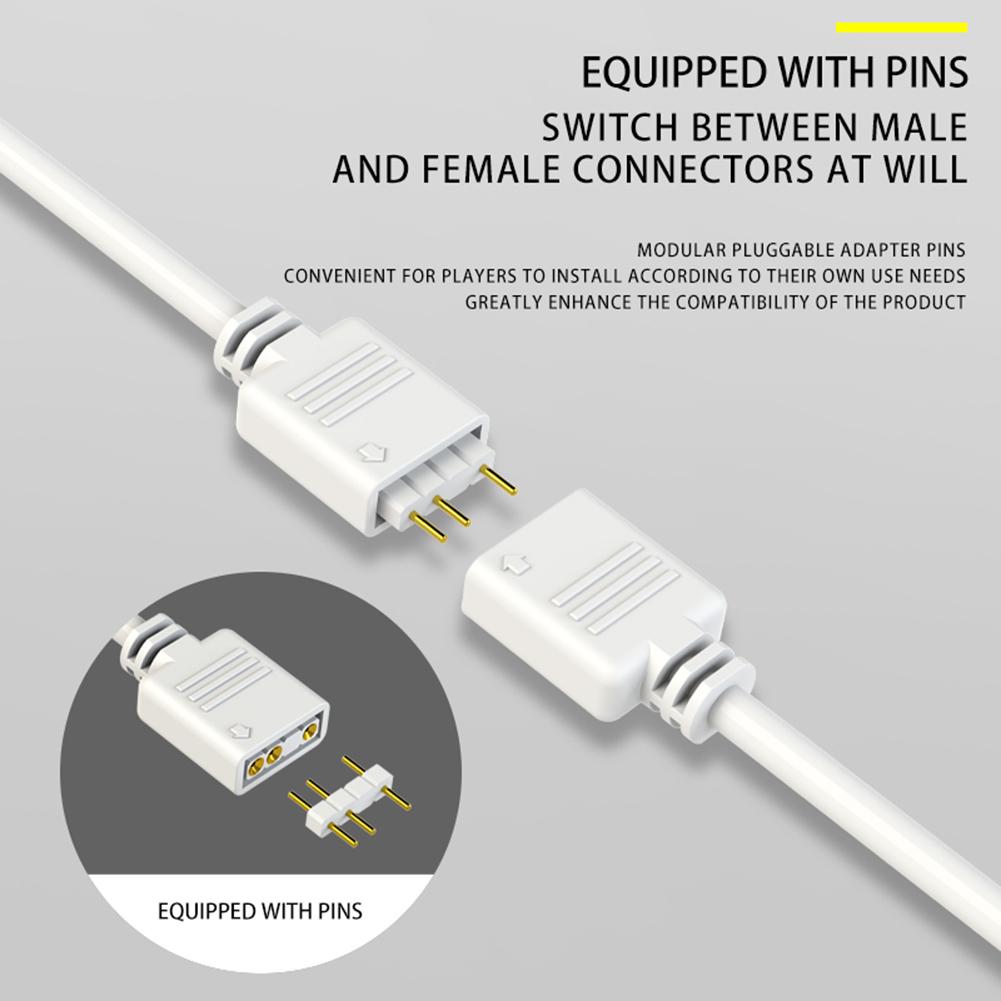 ARGB Multi Splitter 5V 3PIN Anschluss 1 auf 2/3/4 Gehäuselüfter Splitter Synchronisation Zugfest für PC Lichtleiste Lüfter