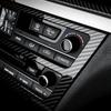 Car Tuning Carbon Fiber ABS Air conditioning Switch Adjustment Frame Cover Trim Accessories For Genesis G80 DH 2015-2020 LHD