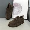 Autumn new casual thick baseplate shoes breathable comfortable leather low top jw