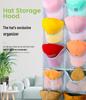 Wall-Mounted 24-Pocket Transparent Hanging Organizer for Baseball Hats