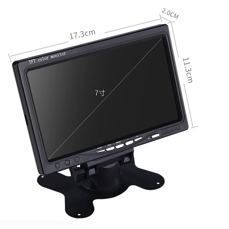 Universal 7 Inch  HD Screen Car Monitor Security Monitor Parking Assistance  Rear View Camera Optional