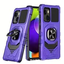 Armor Heavy Duty Case For Apple iPhone 11 12 13 14 15 16 17 Pro Max Magnetic Rotating Ring Holder Full Cover Phone Fundas Coque