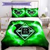 3pcs Borussia Mönchengladbach LOGO pattern bedding set duvet cover set includes duvet cover &pillowcases, perfect all season bedroom decoration & gift