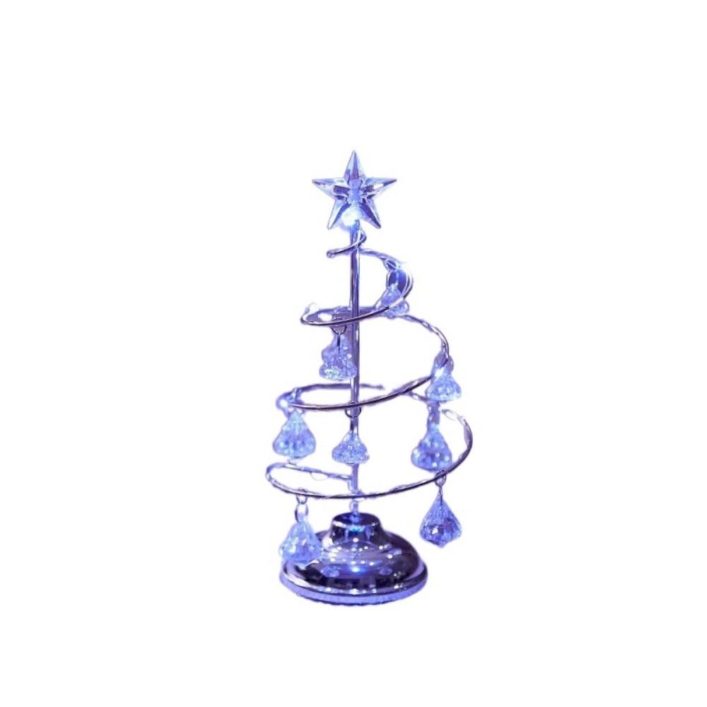 Colorful Xmas Decorations Table Lamp Silver Christmas Tree Lamp  Party