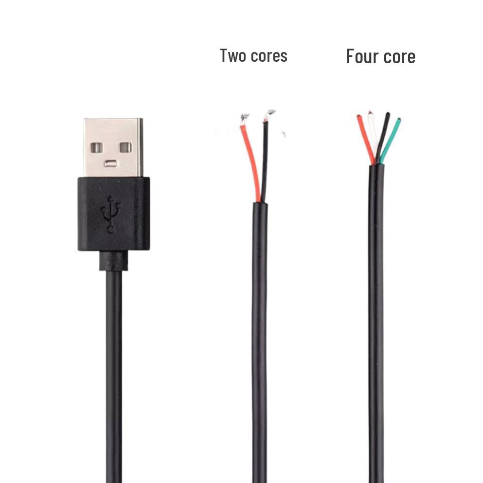 2-Core Pure Copper USB A Male Charging Cable