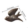 Fliegender Vogel Wanddekoration Kunst Ornament Schwarze Skulptur aus Gusseisen Schwalbenfigur für die Innenterrasse