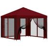 Garden Gazebo with Side Walls 3 X 3 M Bordeaux Red