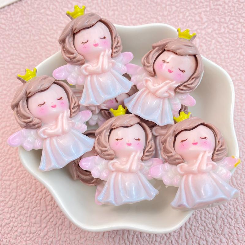10Pcs New Cute Princess Series Flat Back Resin Cabochon DIY Jewelry Craft Decoration Accessories