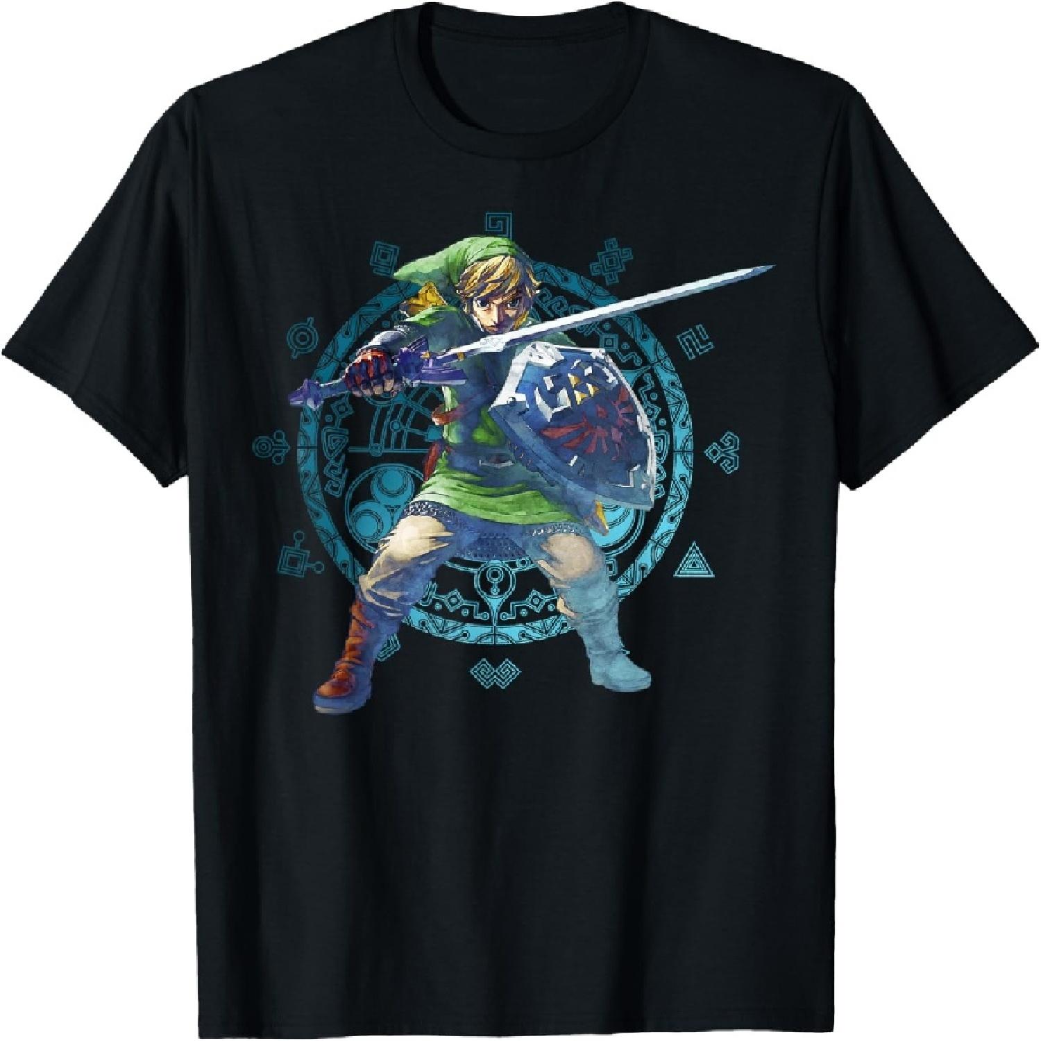Legend of Zelda Link Geometric Artsy Glow Graphic T-Shirt T-Shirt XXXXXL разноцветный