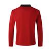 Mens Lapel Fashion Slim Pocket Zip Long Sleeve Men's T-Shirt POLO Shirt Tops