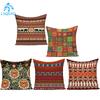Mandala Geometric Polyester Square Decorative Pillows Case African Cushion Cover For Sofa Home Living Room Decoration