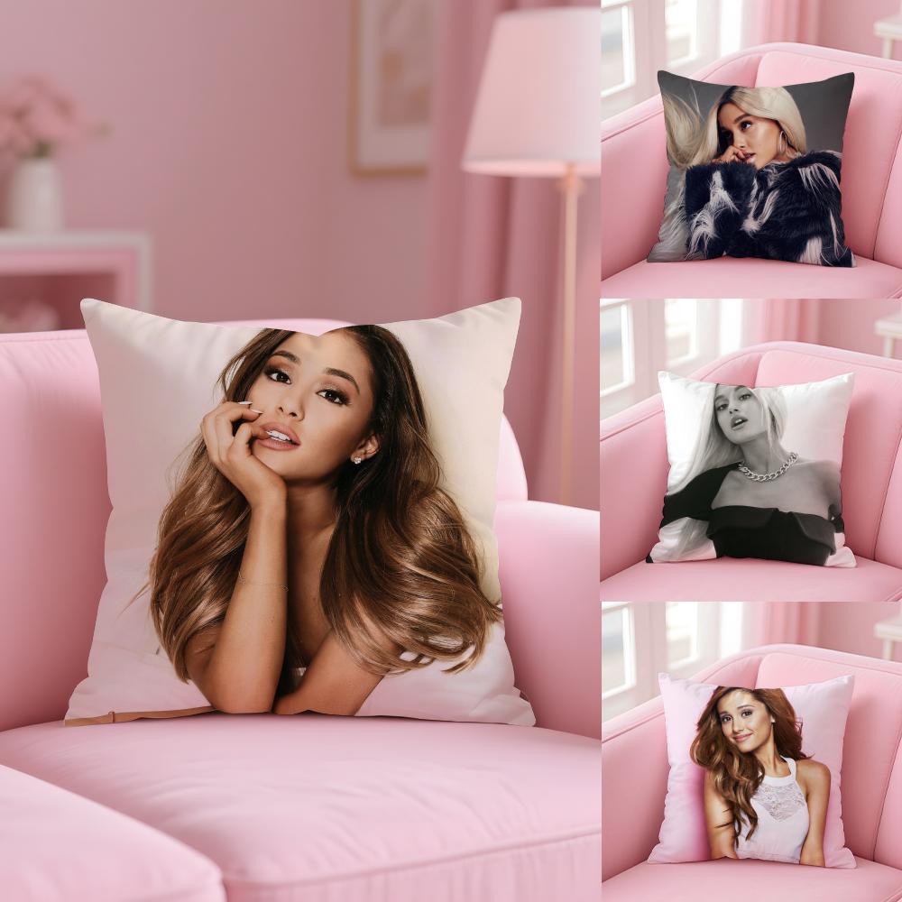 Sängerin A-Ariana Grande Kissenbezug Plüschstoff Weich Beidseitig Bedruckt Sofa Warm Winter Heimgeschenk Kissenbezug
