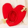 Gifts Red Heart Shaped Hat Creative Warm Pullover Hat Funny Novelty Cupid's Arrow Hat Festival Party