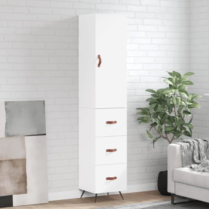 VidaXL Highboard White 34.5x34x180 Cm Engineered Wood 3198825