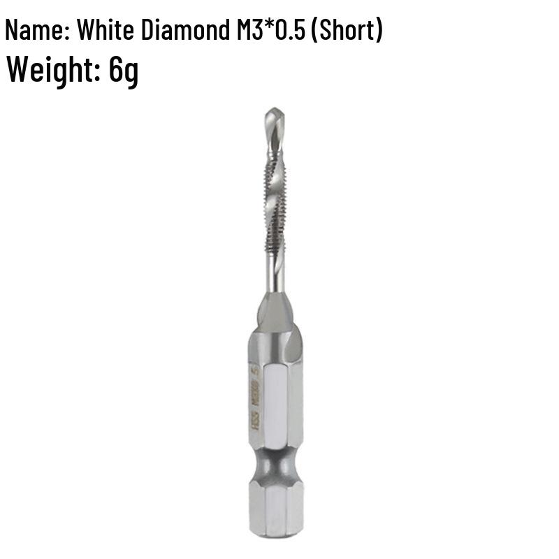 

Hex Shank 3-in-1 Spiral Tap M3-M10: Drill, Tap, Chamfer