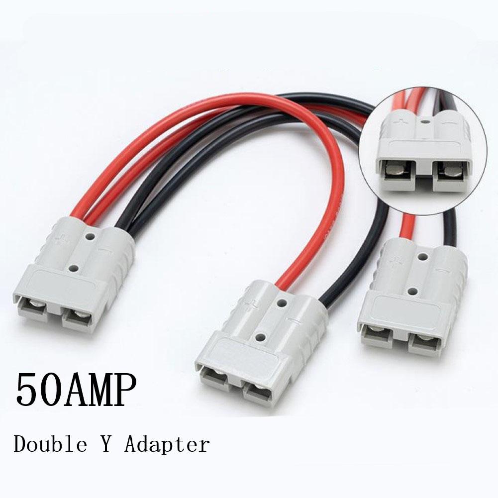 Gray Double Y Adapter 10AWG/12AWG 1pcs 4/6mm 50 Amp