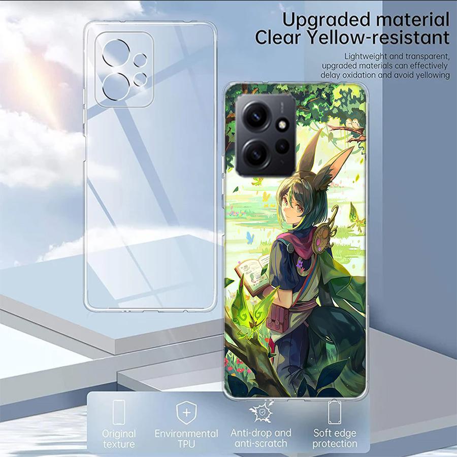 Genshin Impact Tighnari Phone Case For Redmi Note 14 15 Pro 5G 13 12 Pro Plus 11 11T 11E 11S 10 Pro 10S 9 9S Cover Cell Clear TP