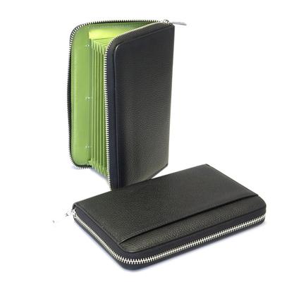 NO MORI Echtes Leder Sparbuch Magnetisch Groß Skimming Bargeld Sparbuch Versicherung Medizinische Karte Etui [HAKATA LEDER] Etui, Antimagnetisch, Abschirmung,
