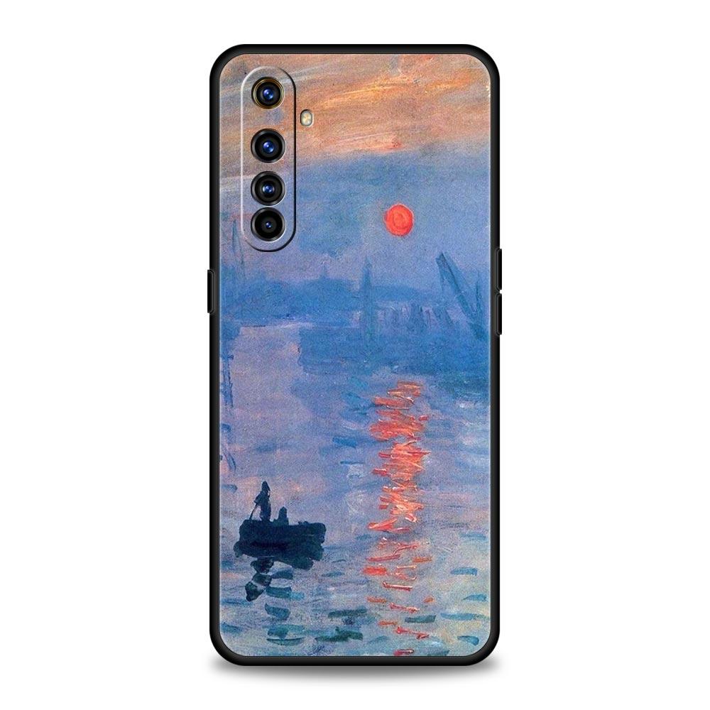 For Realme GT Neo 2 3 3T 5 Phone Case For Realme 12 11 5G 10 9 8 5G 7 6 GT5 GT3 GT2 Pro Plus C21 C11 C25 Cover Claude Monet Art