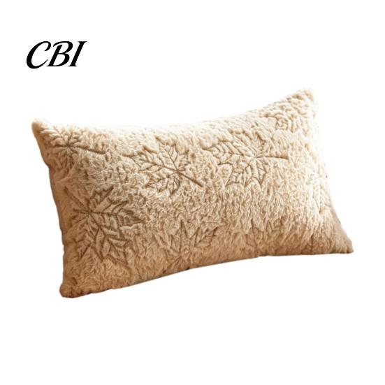 Cream Tone Bedding Accessories Fall Plush Cushion Cover, Pumpkin Maple Leaf Embroidery Throw Pillow Soft Skin Friendly Cases Autumn Farmhouse Case for