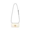 Eleanor Simple Brand Logo Logo Cow Leather Shoulder Bag Small Size Women's Warm White 158734-100