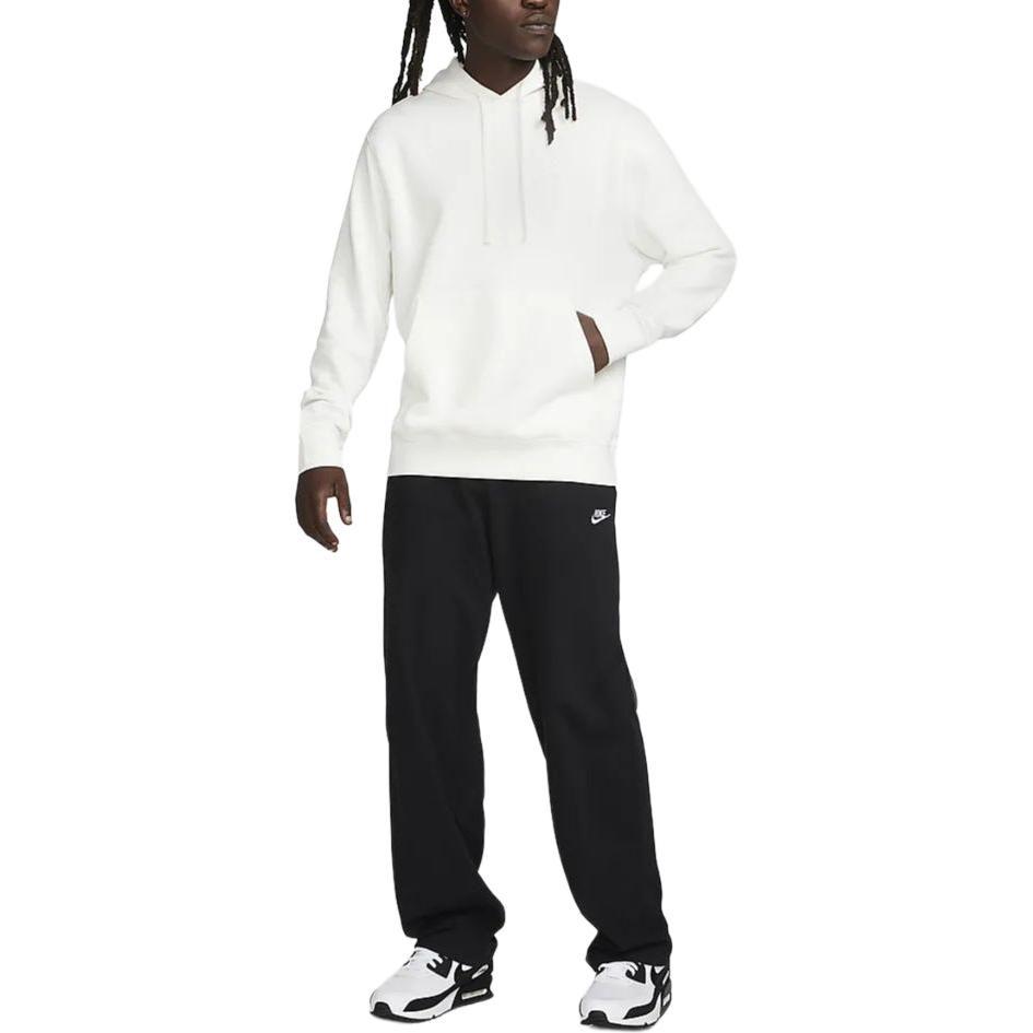Nike Sportswear Club Fleece Solid Color Hooded Fleece Lined Casual Sweatshirt Men's Sail White BV2655-134